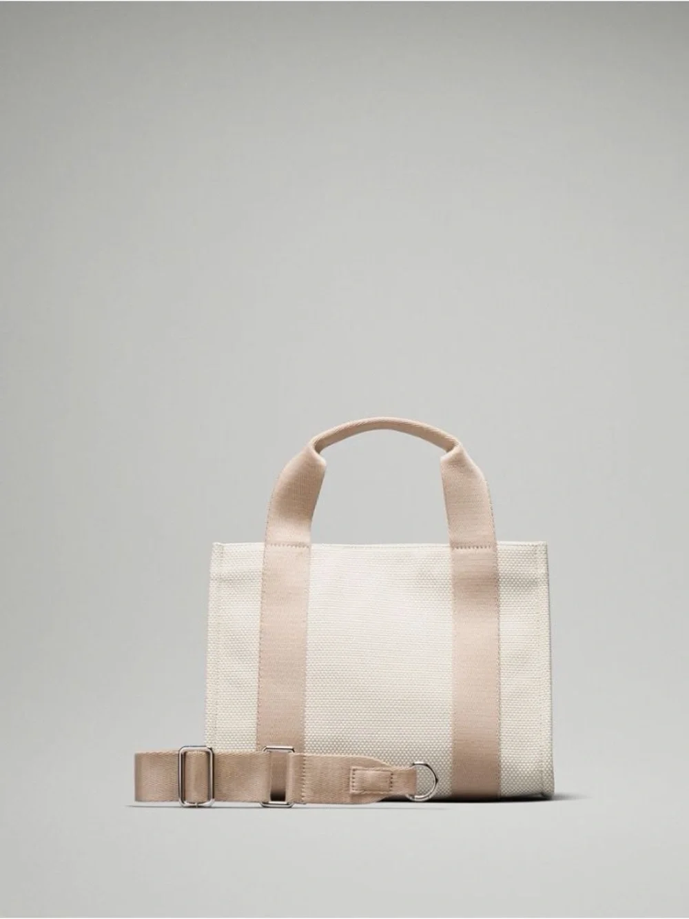 NWT Lululemon Two-Tone Canvas Mini Tote Bag 4.5L Mojave tan light ivory